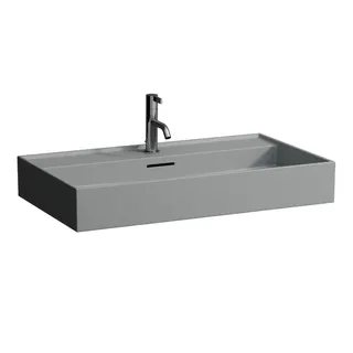 Waschtisch K-LAUFEN 460x800x145 1 Hahnloch mit Überlauf Standardablauf grau matt