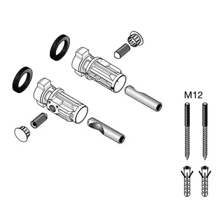 Bodenbefestigung M12 f. Waschtisch freist. K-LAUFEN H811331