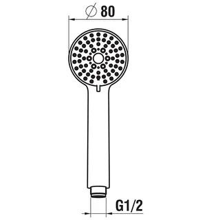 LF Handbrause Stella 80 3F rund 80mm 3 Strahlarten PVD Rosegold