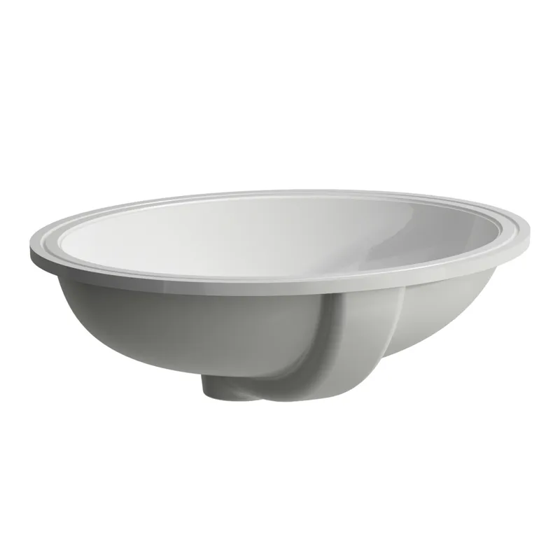 Laufen Einbau-Waschtisch von unten SAVOY 415x500x180 oval o.Hl mit Überlauf U-Seite glasiert weiß