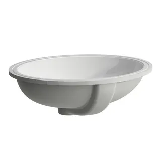 Laufen Einbau-Waschtisch von unten SAVOY 415x500x180 oval o.Hl mit Überlauf U-Seite glasiert weiß