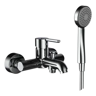Laufen Einhebel-Wannenmischer Aufputz LUA inkl. Schlauch 1600 mm +Handbrause chrom