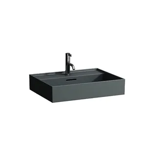 Waschtisch K-LAUFEN 460x600x145 1 Hahnloch mit Überlauf graphit matt