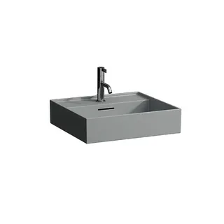 Aufsatz-Waschtisch K-LAUFEN 460x500x145 1 Hahnloch mit Überlauf grau matt – Bild 2