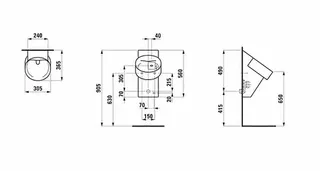 Laufen Absaugeurinal VAL 365x305x560 Strg Bluetooth Netzbetrieb spülrandlos LCC we – Bild 2