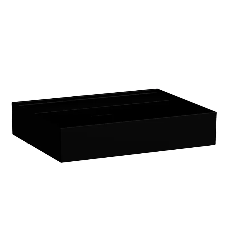 Aufsatz-Waschtisch K-LAUFEN 460x600x145 ohne Hahnloch mit Überlauf schwarz matt