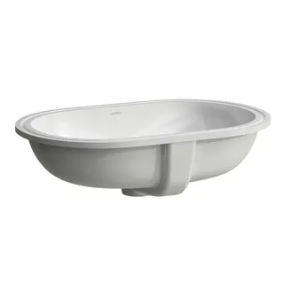 Laufen Einbau-Waschtisch von unten SAVOY 375x575x175 oval ohne Hahnloch mit Überlauf weiß