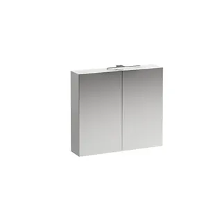 Laufen SPS BASE LED-Bel. horiz. m.Schalter Steckd. 185x800x700 2 Türen weiß glzd