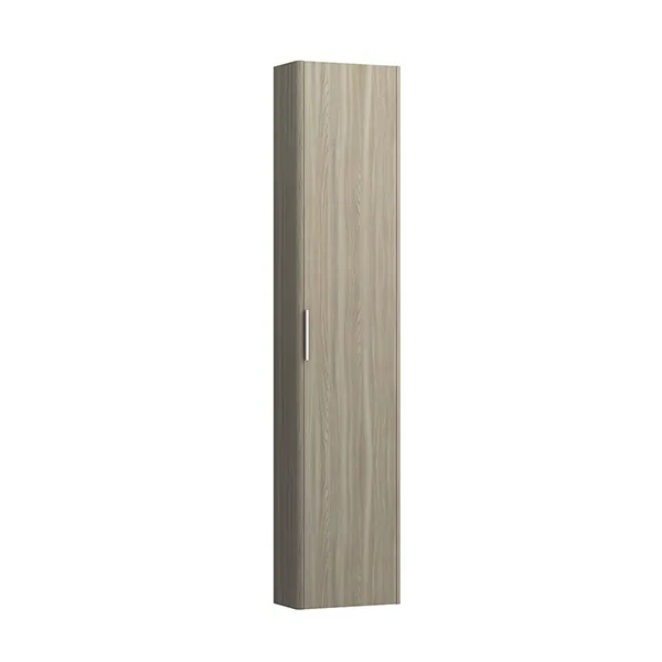 Laufen HS BASE 185x350x1650 1Tür Scharn. links 5 Ablg. m.Griff ulme hell