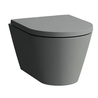 T-WC wandh. K-LAUFEN 490x370 spülrandlos Ausf. kurz grau matt