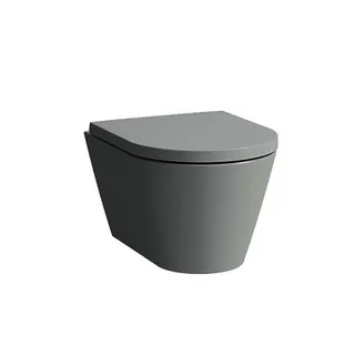 T-WC wandh. K-LAUFEN 490x370 spülrandlos Ausf. kurz grau matt – Bild 2
