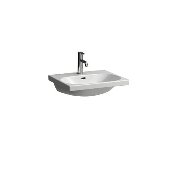 Laufen Aufsatz-Waschtisch LUA 460x550x180 1 Hahnloch mit Überlauf LCC weiß
