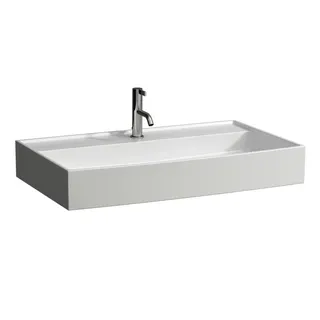 Aufsatz-Waschtisch K-LAUFEN 460x800 1 Hahnloch o.Ül Ül-Kanal un. geschl. Standardabl. we