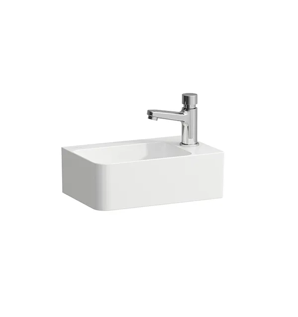 Laufen HWB VAL 220x340x135 asymmetrisch 1. Hl. rechts ohne Überlauf weiß matt