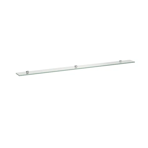 Laufen Glasablage FRAME 25 120x1500x10 mit 3 Wandbefestigungen silbereloxiert