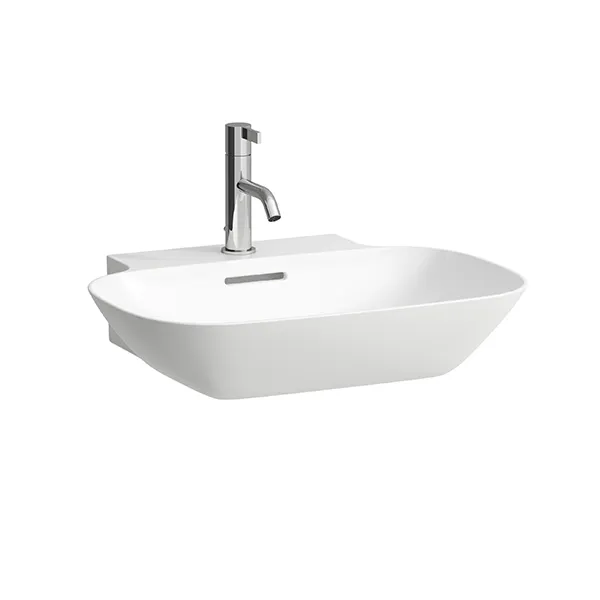 Laufen Aufsatz-Waschtisch INO 450x560x145 ohne Hahnloch mit Überlauf weiß