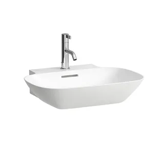 Laufen Aufsatz-Waschtisch INO 450x560x145 ohne Hahnloch mit Überlauf weiß