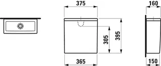 Laufen Spülkasten THENEWCLASSIC 160x375x395 Wasseranschluss seitlich weiß – Bild 2