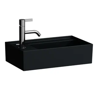 LF HWB K-LAUFEN 280x460x150 asym. 1 Hl. o.Ül. m. Arm-bank li graphit ma.