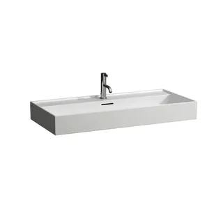 Aufsatz-Waschtisch K-LAUFEN 460x1000x145 1 Hahnloch mit Überlauf Standardablauf weiß