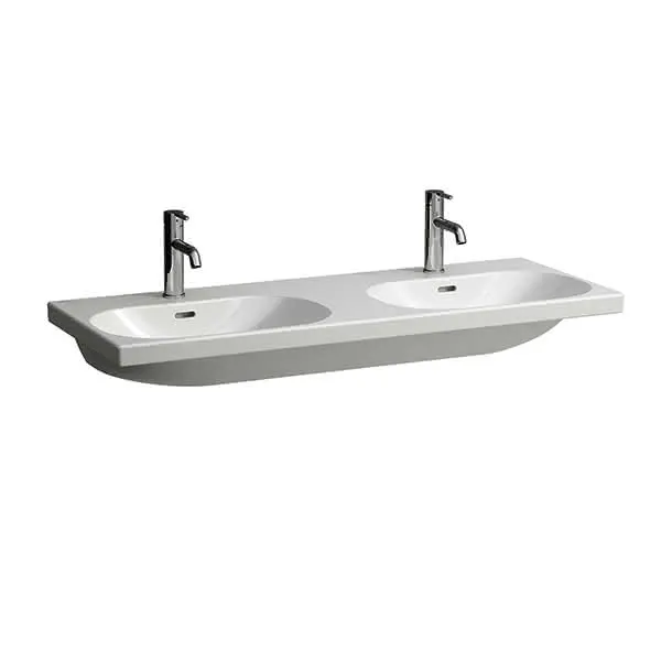 Laufen DWT LUA 460x1200x180 ohne Hahnloch mit Überlauf weiß