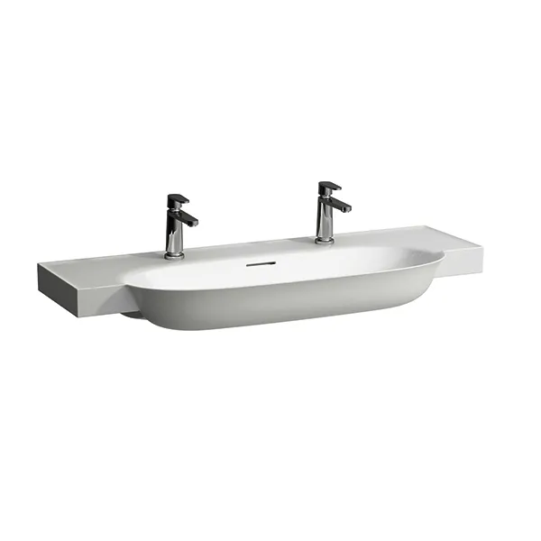 Laufen Waschtisch THE NEW CLASSIC 480x1200x165 1 Hahnloch li+re mit Überlauf weiß