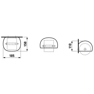 Laufen Rollenhalter ALESSI 150x185x110 Montage geschraubt Weiß – Bild 2