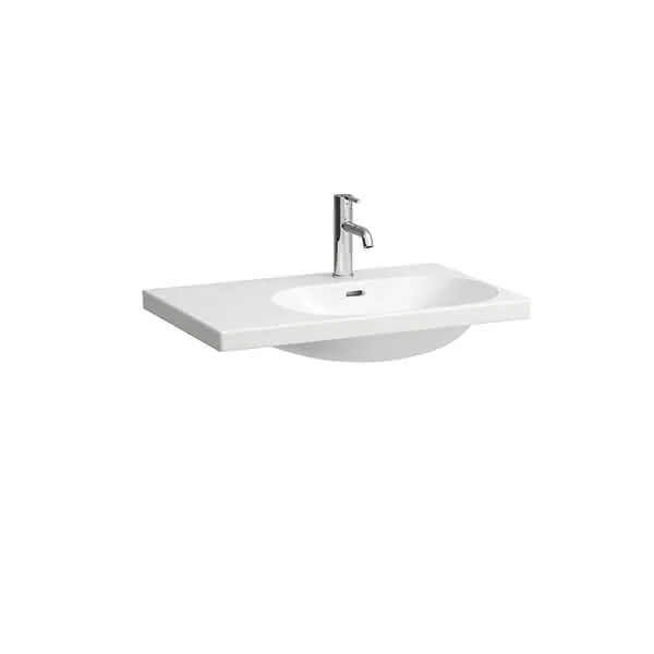 Laufen Waschtisch LUA 460x750x180 asym. Becken rechts 1 Hahnloch mit Überlauf weiß