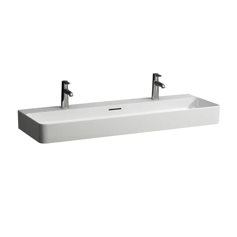 Laufen Waschtisch VAL 420x1200x155 1 Hahnloch li+re mit Überlauf weiß matt