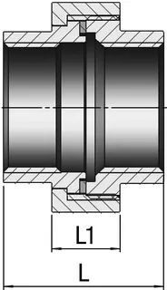 gebog316 Edelstahl-Gewindefitting 330 - Verschraubung flach dicht. 2" – Bild 3