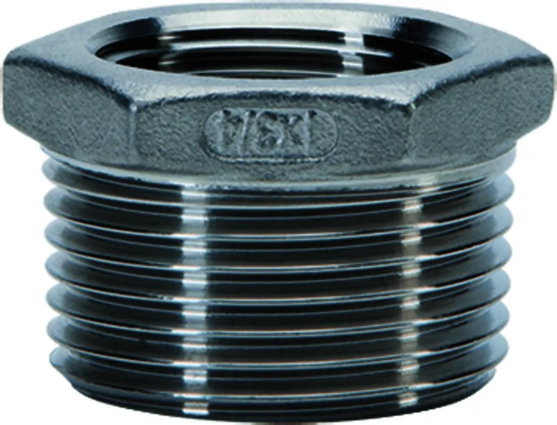 gebog316 Edelstahl-Gewindefitting 241 - Reduziernippel 2" x 1 1/4"