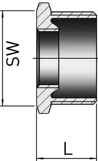 gebog316 Edelstahl-Gewindefitting 241 - Reduziernippel 4" x 2" – Bild 3