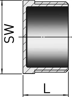 gebog316 Edelstahl-Gewindefitting 290 - Sechskant-Stopfen 2" – Bild 2