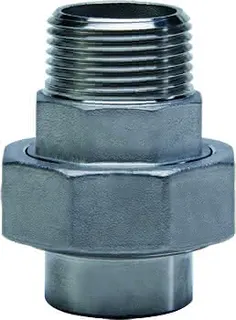gebog316 Edelstahl-Gewindefitting 343 -Verschr. konisch 1 1/2",Schweißende
