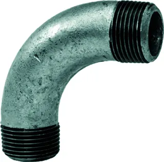 gebofittings Temperguss Gewindefittings 3 - Langer Bogen 90 - 1", verzinkt