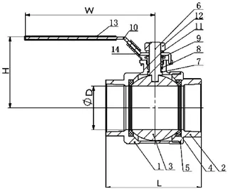 gebog316 Edelstahl Kugelhahn Typ 605 - 2-tlg. mit IG 2" Eco – Bild 2