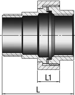 gebog316 Edelstahl-Gewindefitting 331 - Verschraubung flach dicht. 2" – Bild 2