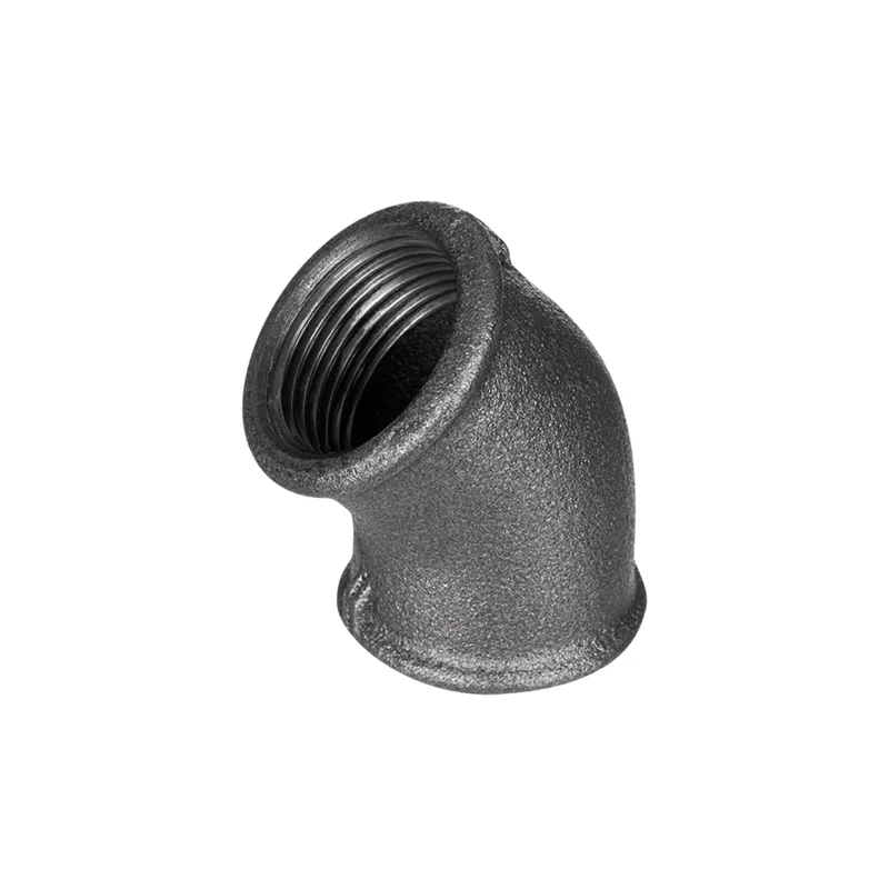 gebofittings Temperguss Gewindefittings 120 - Winkel 45 - 4", schwarz