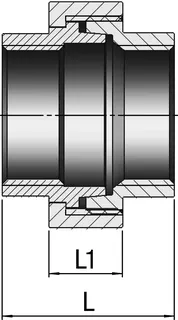 gebog316 Edelstahl-Gewindefitting 340 - Verschraubung konisch 3" – Bild 2