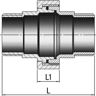 gebog316 Edelstahl-Gewindefitting 345 - Verschraubung konisch 2" – Bild 2