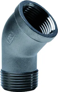 gebog316 Edelstahl-Gewindefitting 121 - Winkel 45 - 1/4"