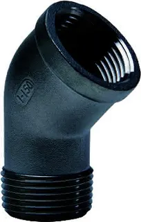 gebog316 Edelstahl-Gewindefitting 121 - Winkel 45 - 3/4"