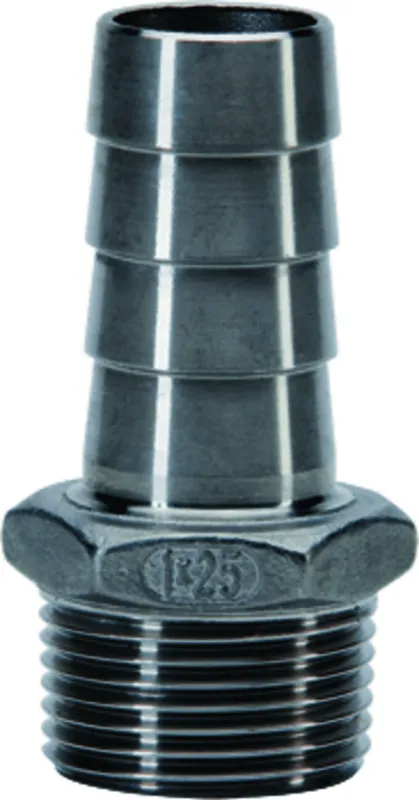 gebog316 Edelstahl-Gewindefitting 315 - 6-kant Schlauchtülle 2" x 52 mm