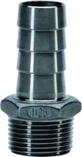 gebog316 Edelstahl-Gewindefitting 315 -6-kant Schlauchtülle 2 1/2"x63,5 mm