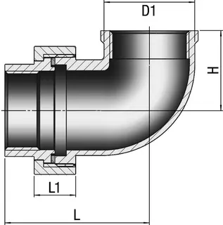 gebog316 Edelstahl-Gewindefitting 95 -W.-verschr. 90 flach dicht. /2" – Bild 2