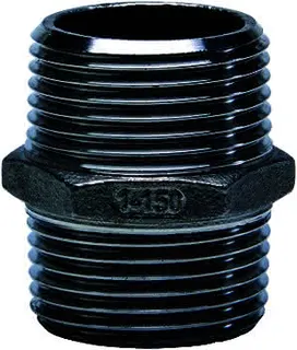 gebog316 Edelstahl-Gewindefitting 280 - Sechskant-Doppelnippel 3/8"