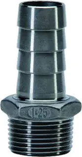 gebog316 Edelstahl-Gewindefitting 315 - 6-kant Schlauchtülle 3/4" x 20 mm