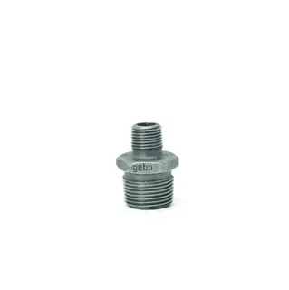 gebofittings Temperguss Gewindefittings 245 -Red.doppelnippel 3" x 1 1/2", sw. – Bild 2