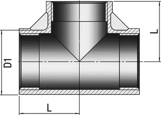 gebog316 Edelstahl-Gewindefitting 130 - T-Stück 2" – Bild 2