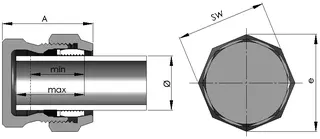 gebooriginal Temperguss-KLV Serie 150 Typ EK 1" für Stahlrohr – Bild 3